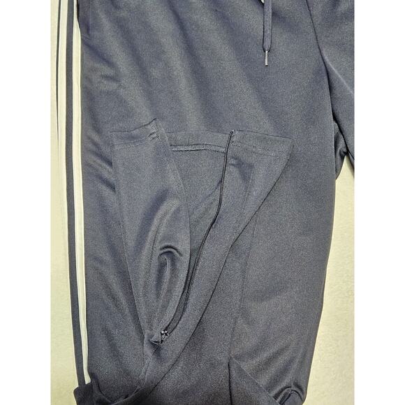 VINTAGE Adidas Track Pants Men's 4XLT Blue White Striped Running Y2K Preppy - Picture 3 of 12
